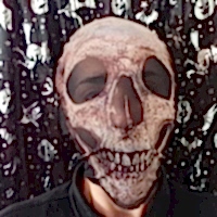 Halloween 3D 3 Boyutlu Kumaş Baskılı Kuru Kafa Korku Maskesi