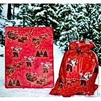Baskılı Noel Baba Hediye Dağıtım Çuvalı 45x55