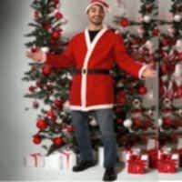 Noel Baba Ceket Şapka Kemer Set Polar