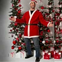 Noel Baba Ceket Şapka Kemer Set Kadife