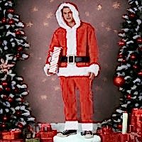 Noel Baba Kostümü Kapüşonlu Yetişkin 