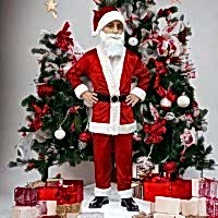Noel Baba Kostümü Erkek Çocuk Kadife