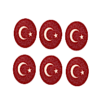 Bayrak Figürlü Keçe 6 Adet