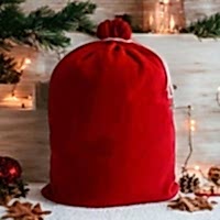 Noel Baba Hediye Dağıtım Çuvalı Polar 35x50