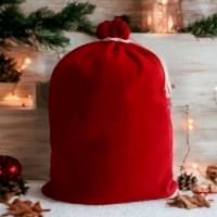 Noel Baba Hediye Dağıtım Çuvalı Polar 60X75