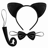 Kedi Taç Kuyruk Papyon Set Çocuk