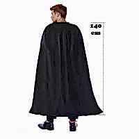 Halloween Parti Pelerini Siyah Saten 140 cm