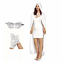 Halloween Balo Parti Set Beyaz Yetişkin 