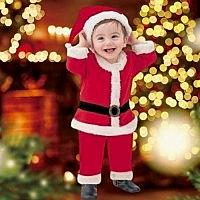 Bebek Noel Baba Kostümü Polar