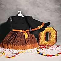 Halloween Cadı Kostümü Turuncu