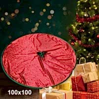 Yılbaşı Çam Ağacı Altı Örtüsü Kadife 100x100
