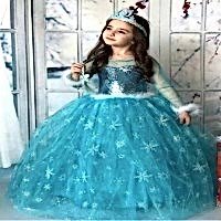 Elsa Kostümü Uzun Kollu