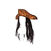 Korsan Kaptan Jack Sparrow Şapkası Saçlı