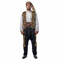 Davulcu Şerbetçi Kostümü Siyah