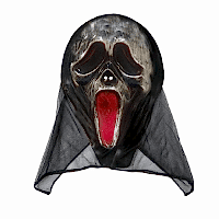 Çığlık Scream Maskesi Eskitme Gümüş