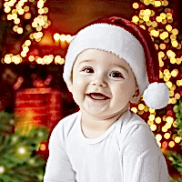 Bebek Noel Baba Şapkası Kadife