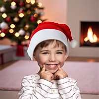 Çocuk Noel Baba Şapkası Polar