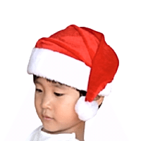 Çocuk Noel Baba Şapkası Kadife