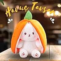 Havuç Kulaklı Tavşan Peluş Oyuncak 25 cm