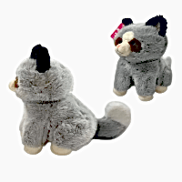 Sevimli Gri Kedi Peluş Oyuncak 25 cm
