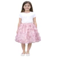 Tüllü Gösteri Eteği Pembe Renk Çocuk 