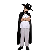 Zorro Pelerin Maske Şapka Set 
