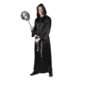 Halloween Büyücü Kostümü Siyah Yetişkin