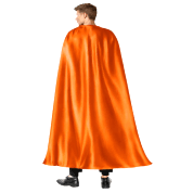 Halloween Parti Pelerini Turuncu Saten 140 cm