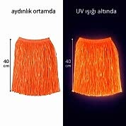 Hawaii Parti Eteği Neonlu Turuncu 40 cm