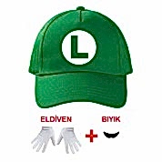 Luigi Şapka Set Yetişkin