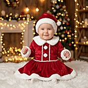 Bebek Noel Kostümü Kadife