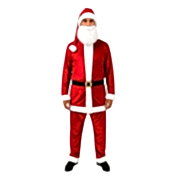 Noel Baba Kostümü Kadife Kürklü